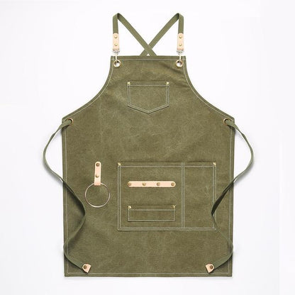 Skorter | DEETRUST Canvas Bib Chef Kitchen Apron For Barista Bartender With Pockets