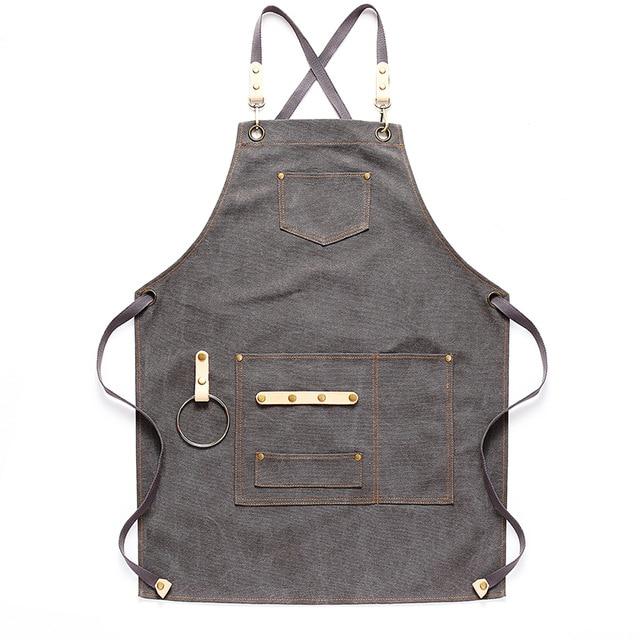 Skorter | DEETRUST Canvas Bib Chef Kitchen Apron For Barista Bartender With Pockets