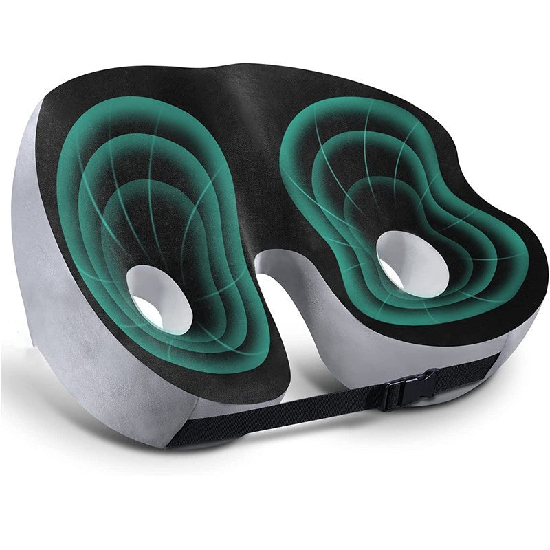 Skorter | Adjustable Memory Foam Sit Bone Relief Seat Cushion