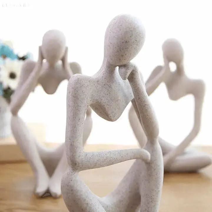 Skorter | Abstract Thinker Resin Sculpture – Home Decor