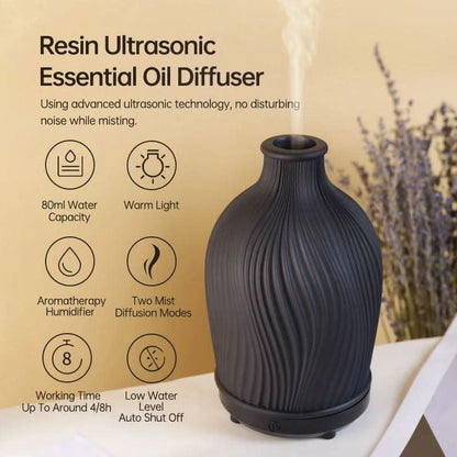 Skorter | Boho Vase Essential Oil Humidifier – Polyresin Ultrasonic Diffuser