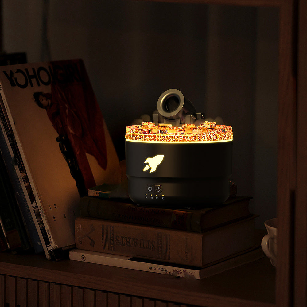 Skorter | Cannon Humidifier Aroma Diffuser Water Mist Night Light Lava Perfect Gift