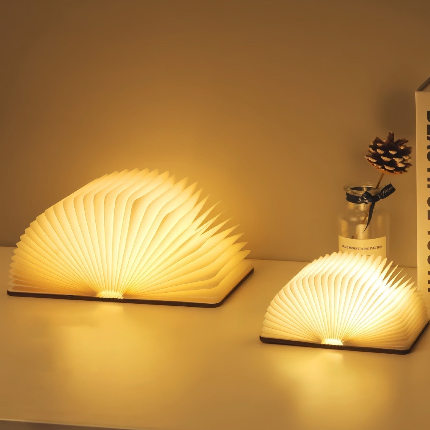 Skorter | 📖 Wooden Book Lamp - For Desk Study Gift Decoration Light