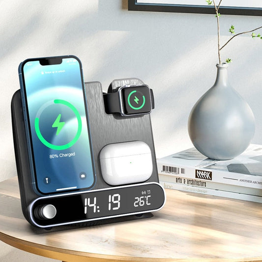 Skorter | 3 in 1 wireless charger Alarm clock