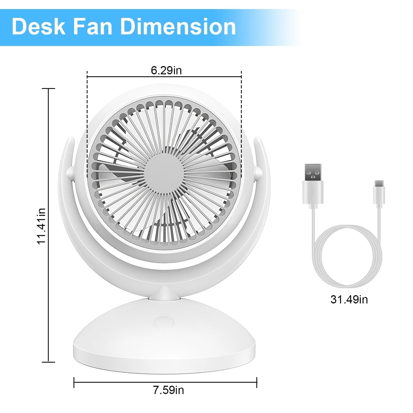 Skorter | Desktop Air Circulator Fan 4 Speed Adjustment