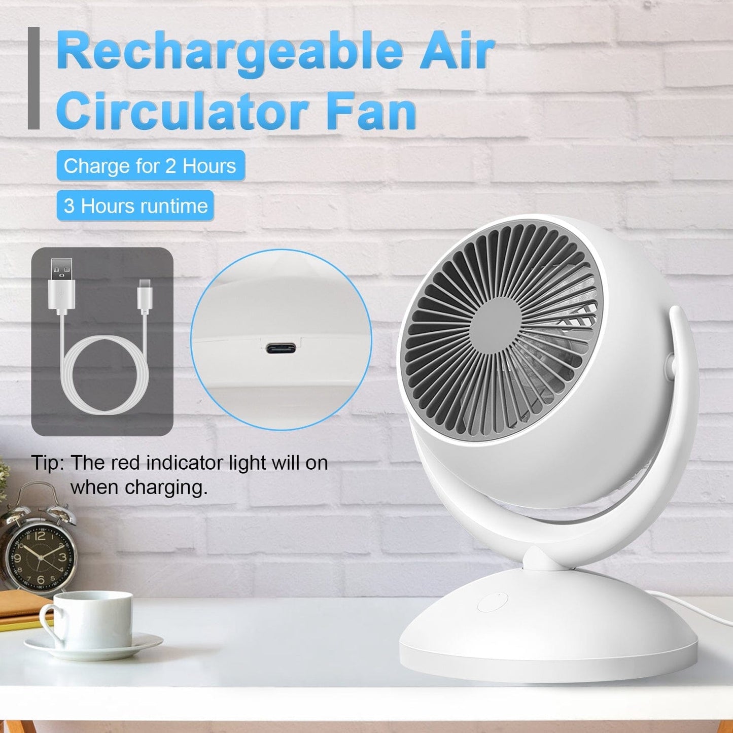 Skorter | Desktop Air Circulator Fan 4 Speed Adjustment