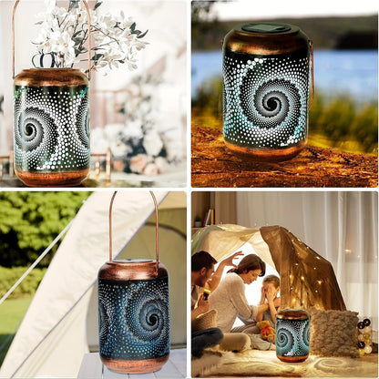 Skorter | SolarLantern - Hanging Solar Lamps for Outdoors, Hollow Metal LED Lamps