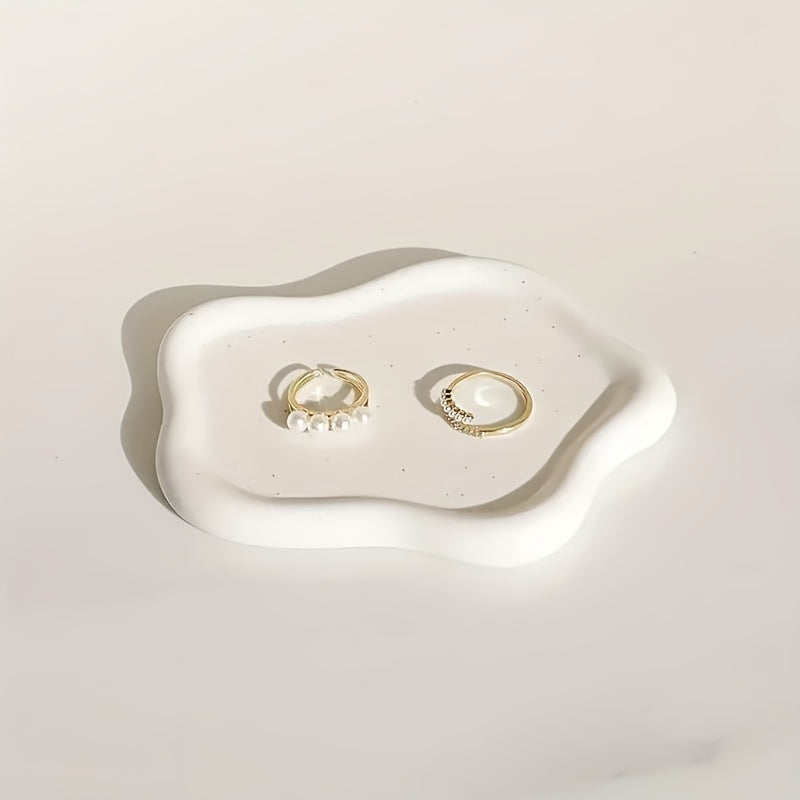 Skorter | CloudTray - White Cloud-Shaped Ceramic Jewelry Box | For Rings & Earrings