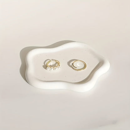Skorter | CloudTray - White Cloud-Shaped Ceramic Jewelry Box | For Rings & Earrings