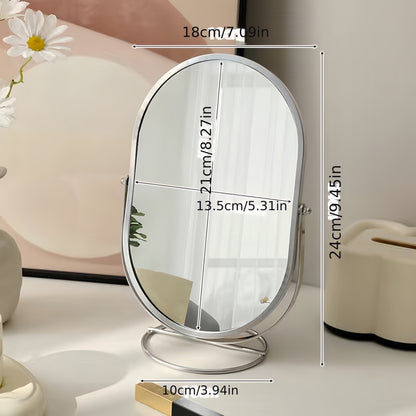 Skorter | 360° Rotating Makeup Mirror – Iron Frame, Compact and Portable, No Power Needed