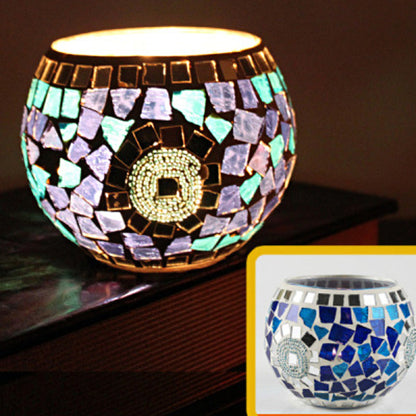 Skorter | European Retro Glass Mosaic Tealight Holder