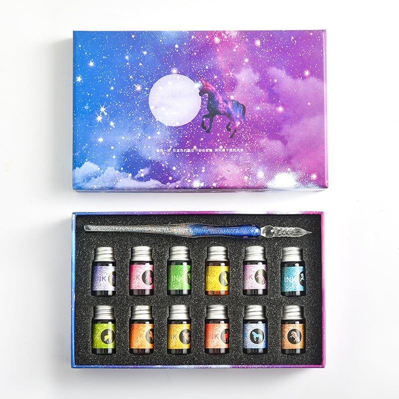 Skorter | Calligraphy Glass Dip Pen Ink Set