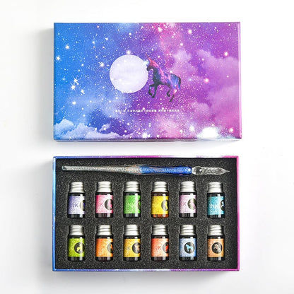 Skorter | Calligraphy Glass Dip Pen Ink Set