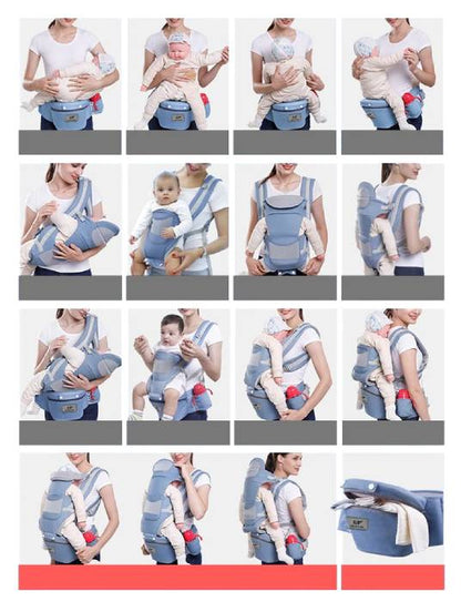 Skorter | 3-in-1 Ergonomic Baby Carrier with Storage Pouch – Soft Cotton Newborn to Toddler Carrier