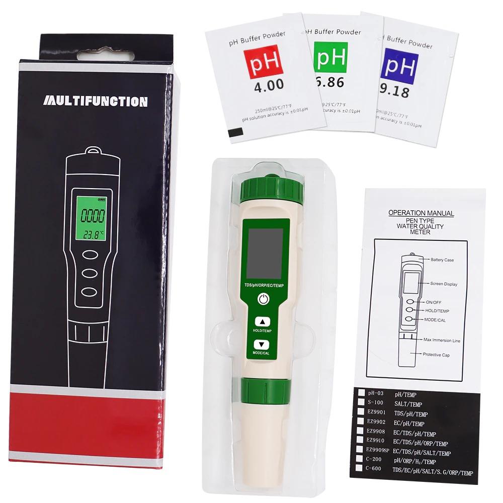 Skorter | Digital PH Meter Multifunction 5 in 1 PH/TDS/EC/ORP/Temperature Meter