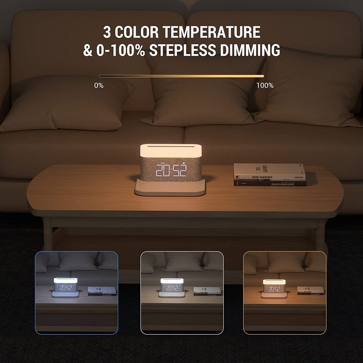 Skorter | Digital alarm clock with wireless charging