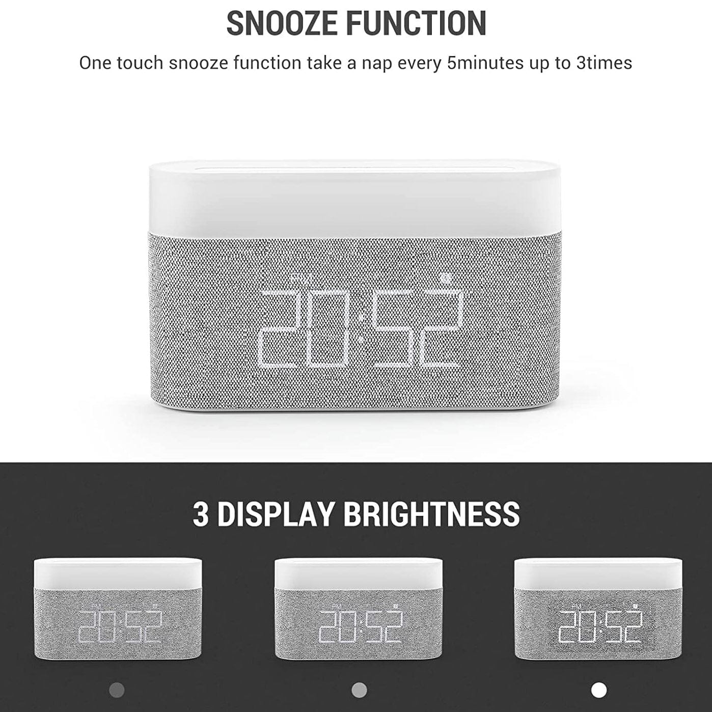 Skorter | Digital alarm clock with wireless charging