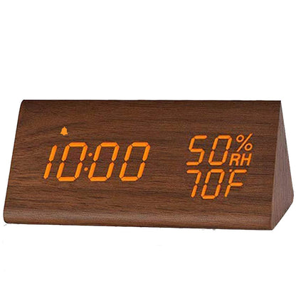 Skorter | Digital alarm clock with wood electronic LED time display