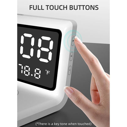Skorter | Digital Mirror Clock Wireless Charging Alarm Clock