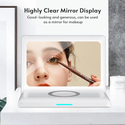 Skorter | Digital Mirror Clock Wireless Charging Alarm Clock