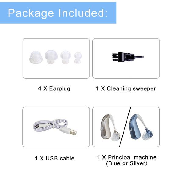 Skorter | Digital Rechargeable Hearing Aids Acousticon Amplifier Audiphone Behind Ear Sound