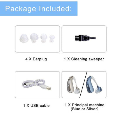 Skorter | Digital Rechargeable Hearing Aids Acousticon Amplifier Audiphone Behind Ear Sound