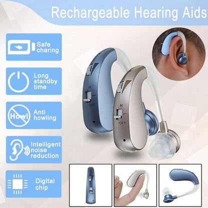 Skorter | Digital Rechargeable Hearing Aids Acousticon Amplifier Audiphone Behind Ear Sound