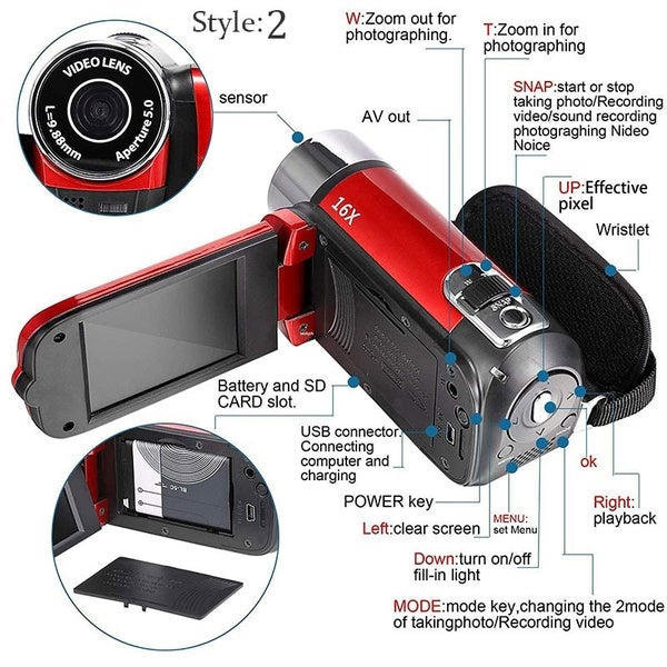 Skorter | Digital Video Camera Camcorder Full HD