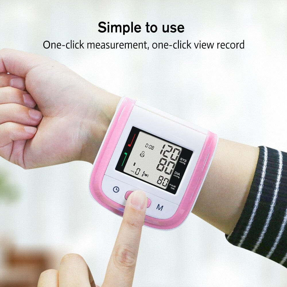 Skorter | Digital wrist blood pressure monitor heart rate pulse oximeter measure