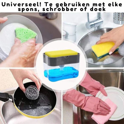 Skorter | Dispenser | Liquid Soap & Sponge Holder (With Free Sponge)