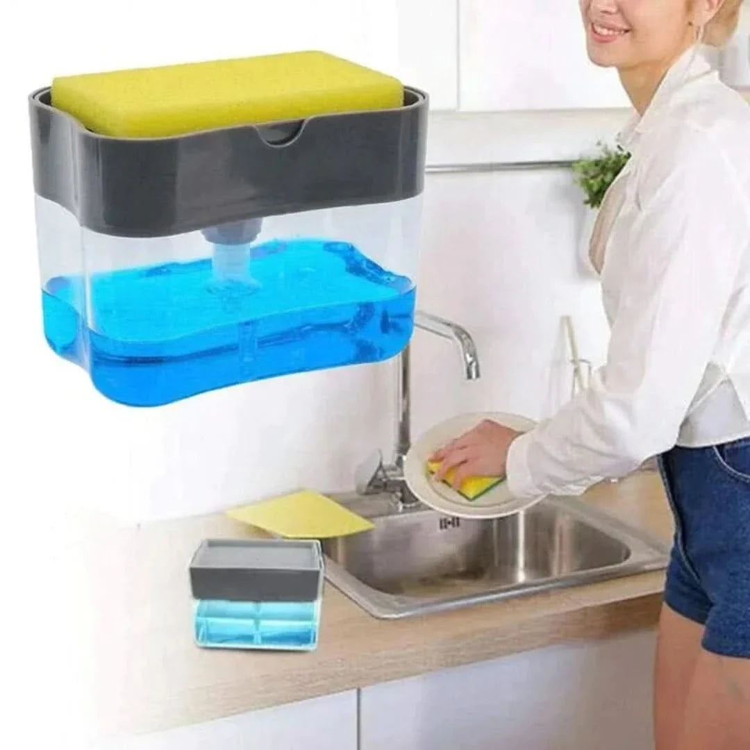 Skorter | Dispenser | Liquid Soap & Sponge Holder (With Free Sponge)