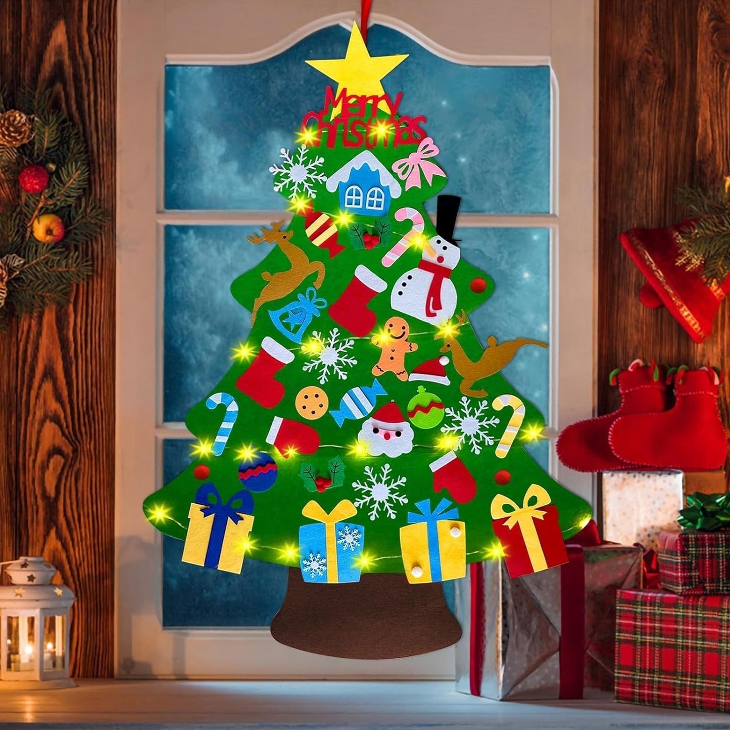 Skorter | DIY Felt Christmas Tree with Accessories - Merry Christmas Decorations For Home