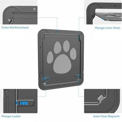 Skorter | Dog or cat small screen locking flap door magnetic automatic glide protector