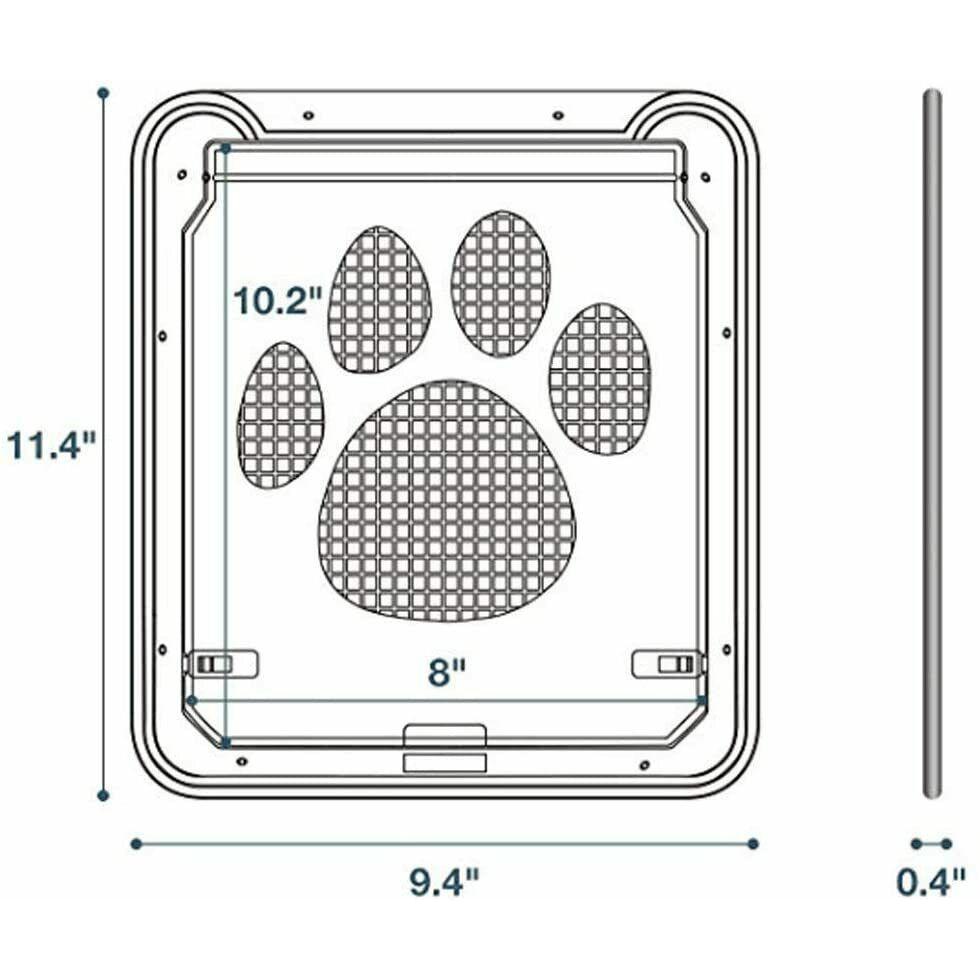Skorter | Dog or cat small screen locking flap door magnetic automatic glide protector
