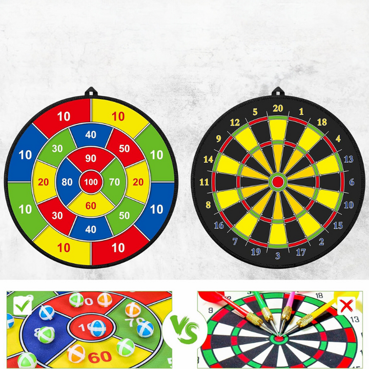 Skorter | Double-Sided Kids Dart – Large Safe Dartboard for Indoors & Outdoors