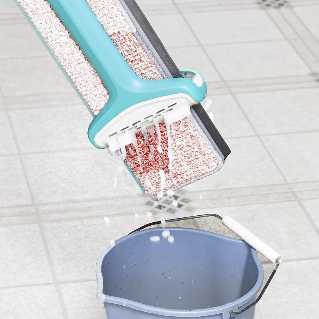 Skorter | Dubbelsidig mikrofiber- och plattklämma för rengöring av trägolv