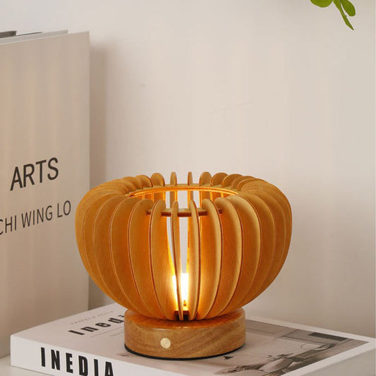 Skorter | PumpkinGlow - Table lamp with LED lighting in rustic style