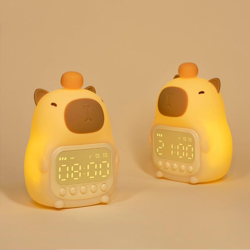 Skorter | CapyGlow – Cute Capybara Night Light with LED and Alarm for Kids