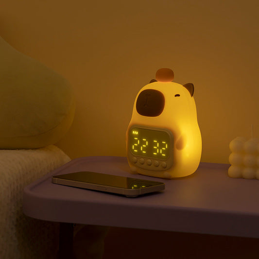 Skorter | CapyGlow – Cute Capybara Night Light with LED and Alarm for Kids