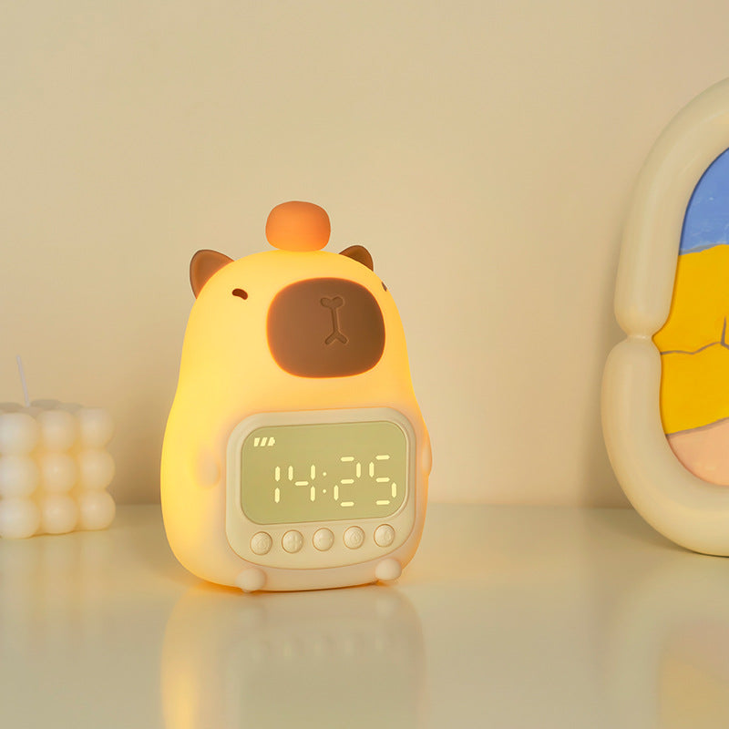 Skorter | CapyGlow – Cute Capybara Night Light with LED and Alarm for Kids