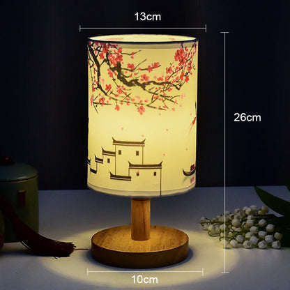 Skorter | ZenGlow - Decorative Japanese Table Lamp with Wooden Base – Mood Lighting