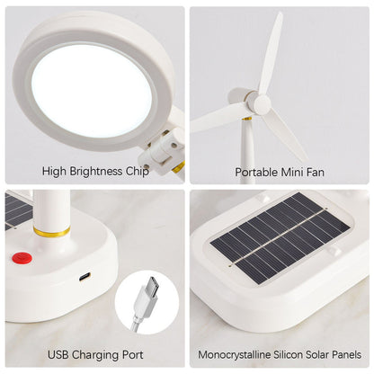 Skorter | SolarBreeze - Light with Fan – Multifunctional Table Lamp for Home & Office