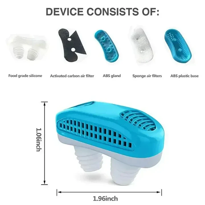 Skorter | 2-in-1 Anti Snore Device and Air Purifier Nose Clip