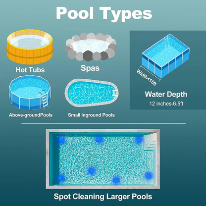 Skorter | 3 in 1 Cordless Rechargeable Pool Vacuum Cleaner