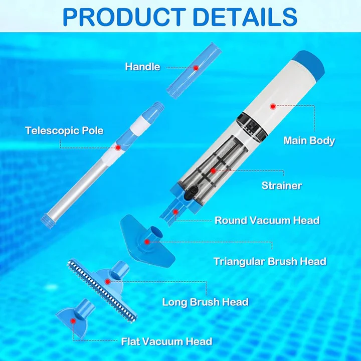 Skorter | 3 in 1 Cordless Rechargeable Pool Vacuum Cleaner