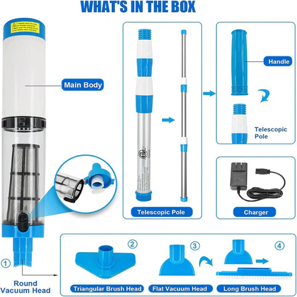 Skorter | 3 in 1 Cordless Rechargeable Pool Vacuum Cleaner