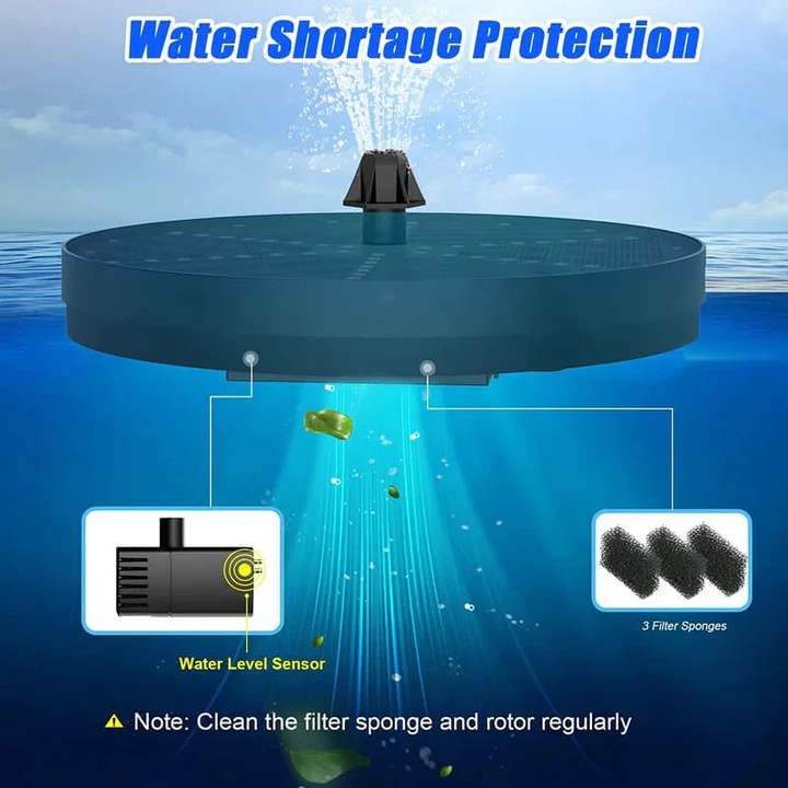 Skorter | Solar Fountain with 60 LED Lights