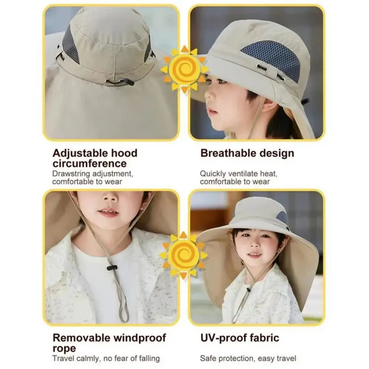 Skorter | Adjustable Kids Solar Fan Hat