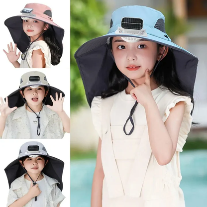 Skorter | Adjustable Kids Solar Fan Hat