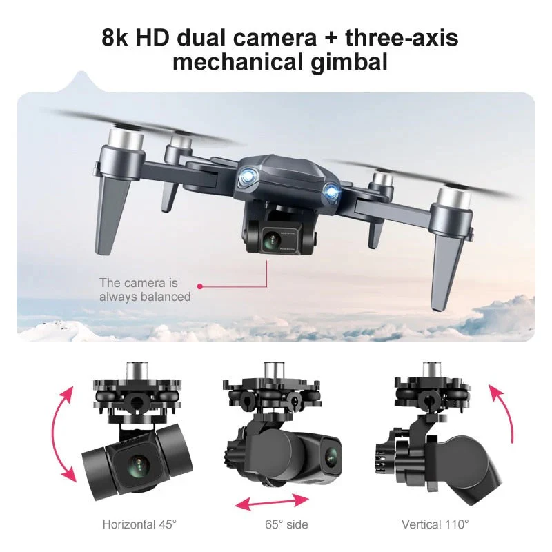 Skorter | 8K HD Pro Drone with Dual Camera, GPS, Brushless Motors